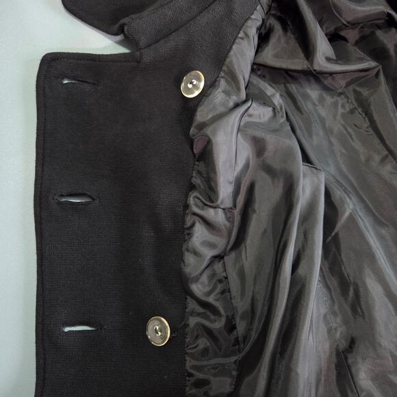 INC International Concepts Cotton Tiered Peplum Peacoat Black Multiple Flaws - Picture 10 of 12